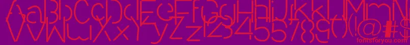 SequenceLight Font – Red Fonts on Purple Background