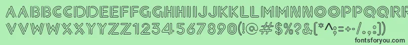 Paperclip Font – Black Fonts on Green Background