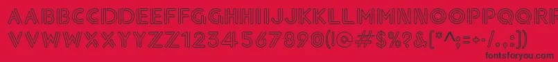 Paperclip Font – Black Fonts on Red Background