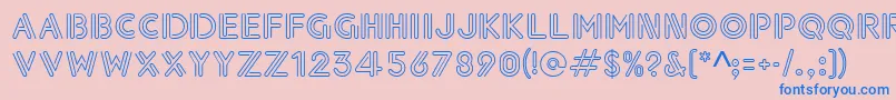 Paperclip Font – Blue Fonts on Pink Background