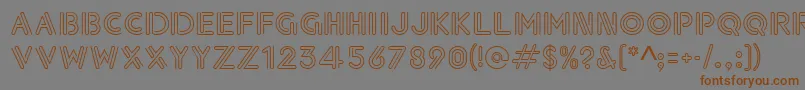 Paperclip Font – Brown Fonts on Gray Background