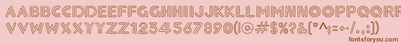 Paperclip Font – Brown Fonts on Pink Background