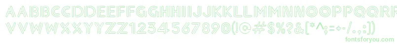 Paperclip Font – Green Fonts on White Background