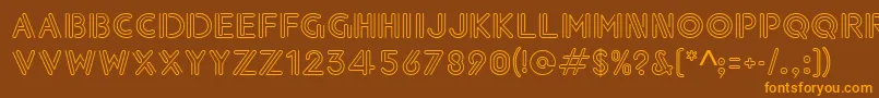 Paperclip Font – Orange Fonts on Brown Background