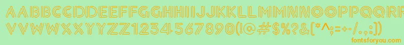 Paperclip Font – Orange Fonts on Green Background