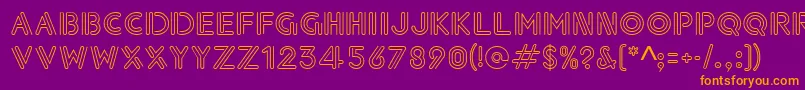 Paperclip Font – Orange Fonts on Purple Background
