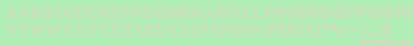 Paperclip Font – Pink Fonts on Green Background