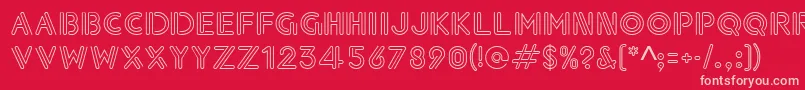 Paperclip Font – Pink Fonts on Red Background