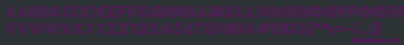 Paperclip Font – Purple Fonts on Black Background