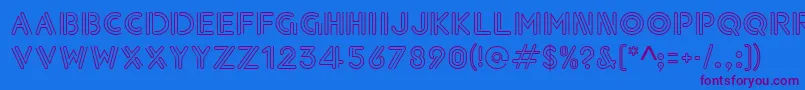 Paperclip Font – Purple Fonts on Blue Background