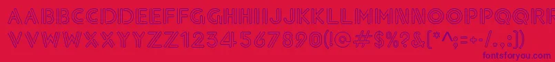 Paperclip Font – Purple Fonts on Red Background