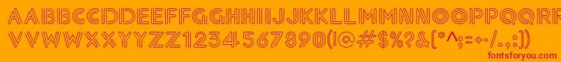 Paperclip Font – Red Fonts on Orange Background