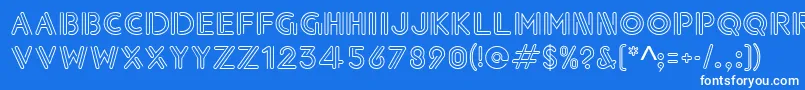 Paperclip Font – White Fonts on Blue Background