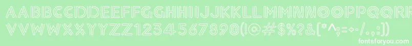 フォントPaperclip – 緑の背景に白い文字