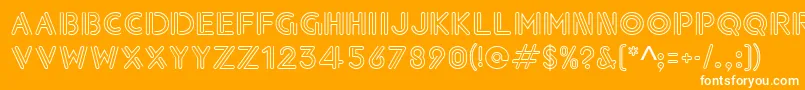 Paperclip Font – White Fonts on Orange Background