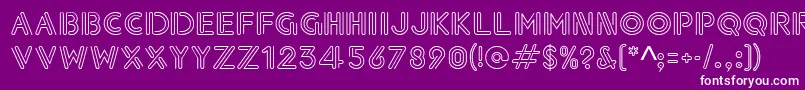 Paperclip Font – White Fonts on Purple Background