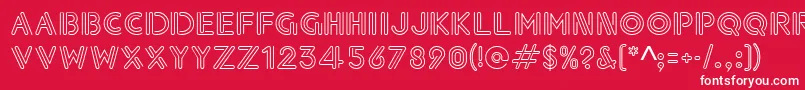 Paperclip Font – White Fonts on Red Background