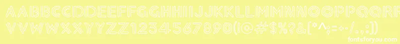 Paperclip Font – White Fonts on Yellow Background