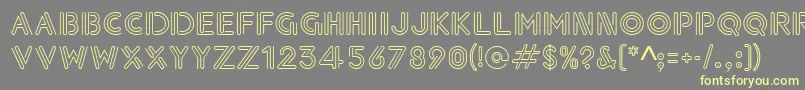 Paperclip Font – Yellow Fonts on Gray Background