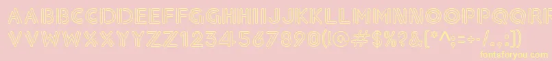 Paperclip Font – Yellow Fonts on Pink Background
