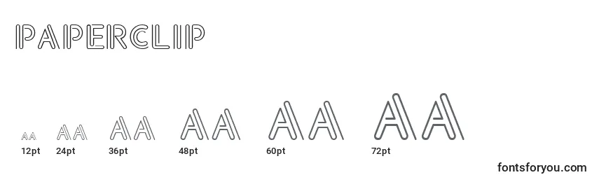 Paperclip Font Sizes