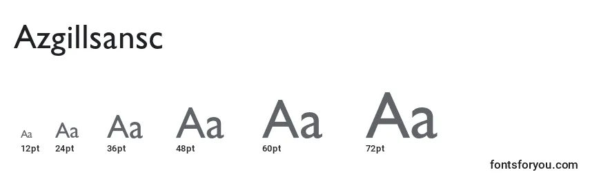Größen der Schriftart Azgillsansc