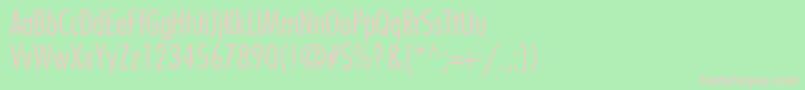 FuturaLtCondensedLight Font – Pink Fonts on Green Background