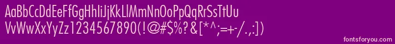 FuturaLtCondensedLight Font – Pink Fonts on Purple Background