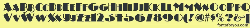 Drumag Font – Black Fonts on Yellow Background