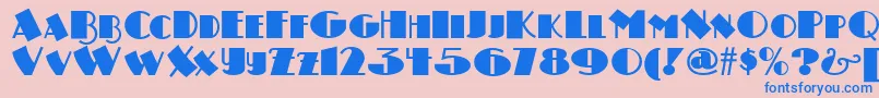 Drumag Font – Blue Fonts on Pink Background