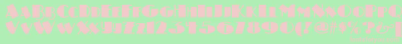 Drumag Font – Pink Fonts on Green Background