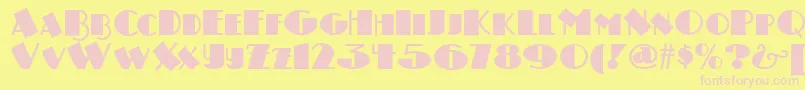 Drumag Font – Pink Fonts on Yellow Background