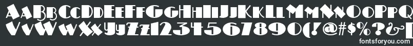 フォントDrumag – 黒い背景に白い文字