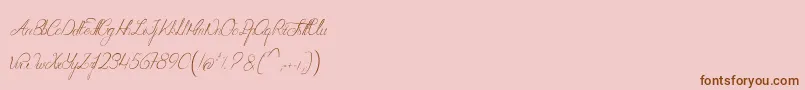SeductionOfCristabelle Font – Brown Fonts on Pink Background