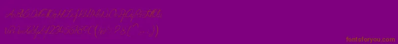 Fonte SeductionOfCristabelle – fontes marrons em um fundo roxo