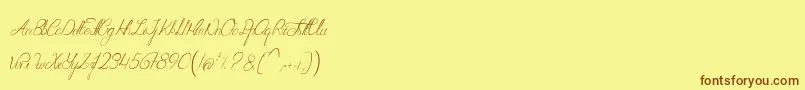 Police SeductionOfCristabelle – polices brunes sur fond jaune