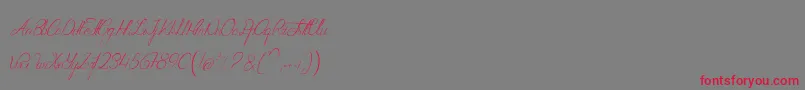 SeductionOfCristabelle Font – Red Fonts on Gray Background