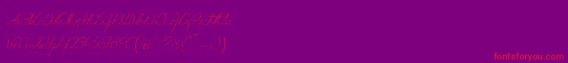 SeductionOfCristabelle Font – Red Fonts on Purple Background
