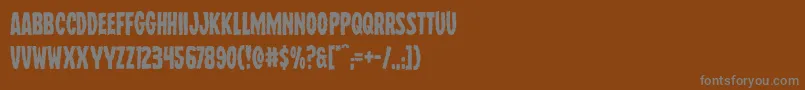 フォントWolfbrothers – 茶色の背景に灰色の文字