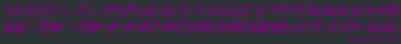 Aztec Font – Purple Fonts on Black Background