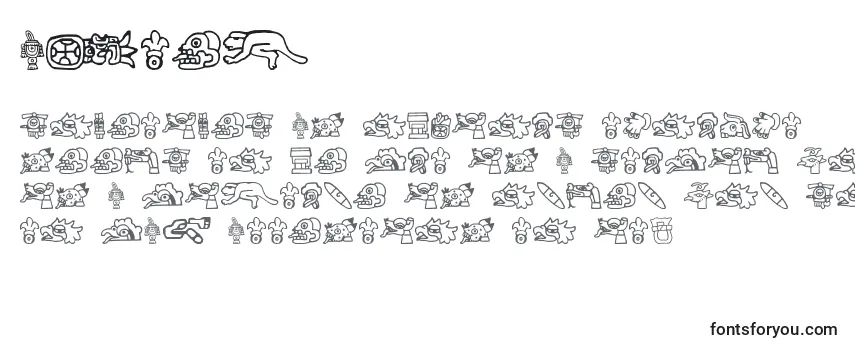 Überblick über die Schriftart Aztec