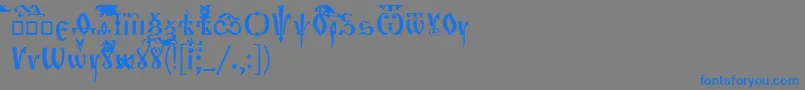 OrthodoxLoose Font – Blue Fonts on Gray Background