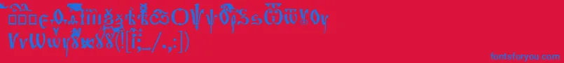 OrthodoxLoose Font – Blue Fonts on Red Background