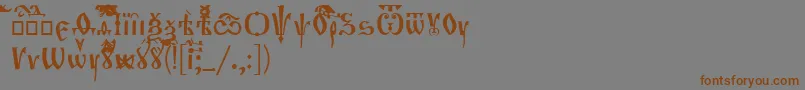 OrthodoxLoose Font – Brown Fonts on Gray Background