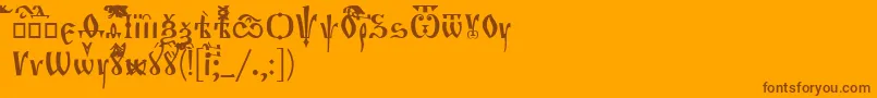 Más sobre la fuente OrthodoxLoose fuente OrthodoxLoose – Fuentes Marrones Sobre Fondo Naranja
