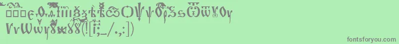 OrthodoxLoose Font – Gray Fonts on Green Background