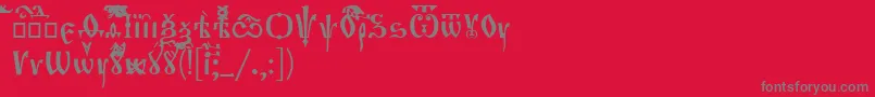 OrthodoxLoose Font – Gray Fonts on Red Background