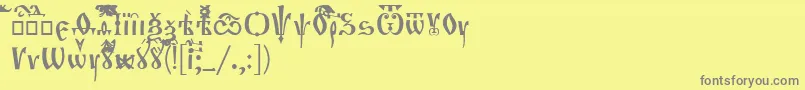 OrthodoxLoose Font – Gray Fonts on Yellow Background