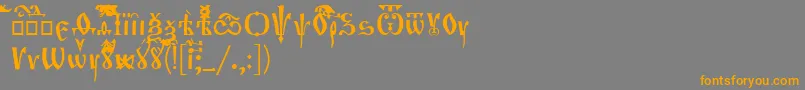 OrthodoxLoose Font – Orange Fonts on Gray Background