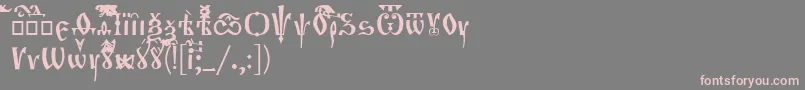 OrthodoxLoose Font – Pink Fonts on Gray Background
